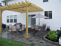 Patio With Firepit and Pergola