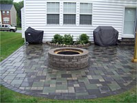 Patio With Firepit and Pergola